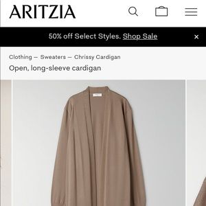 Aritzia Chrissy Cardigan in Taupe (NEW with tags)